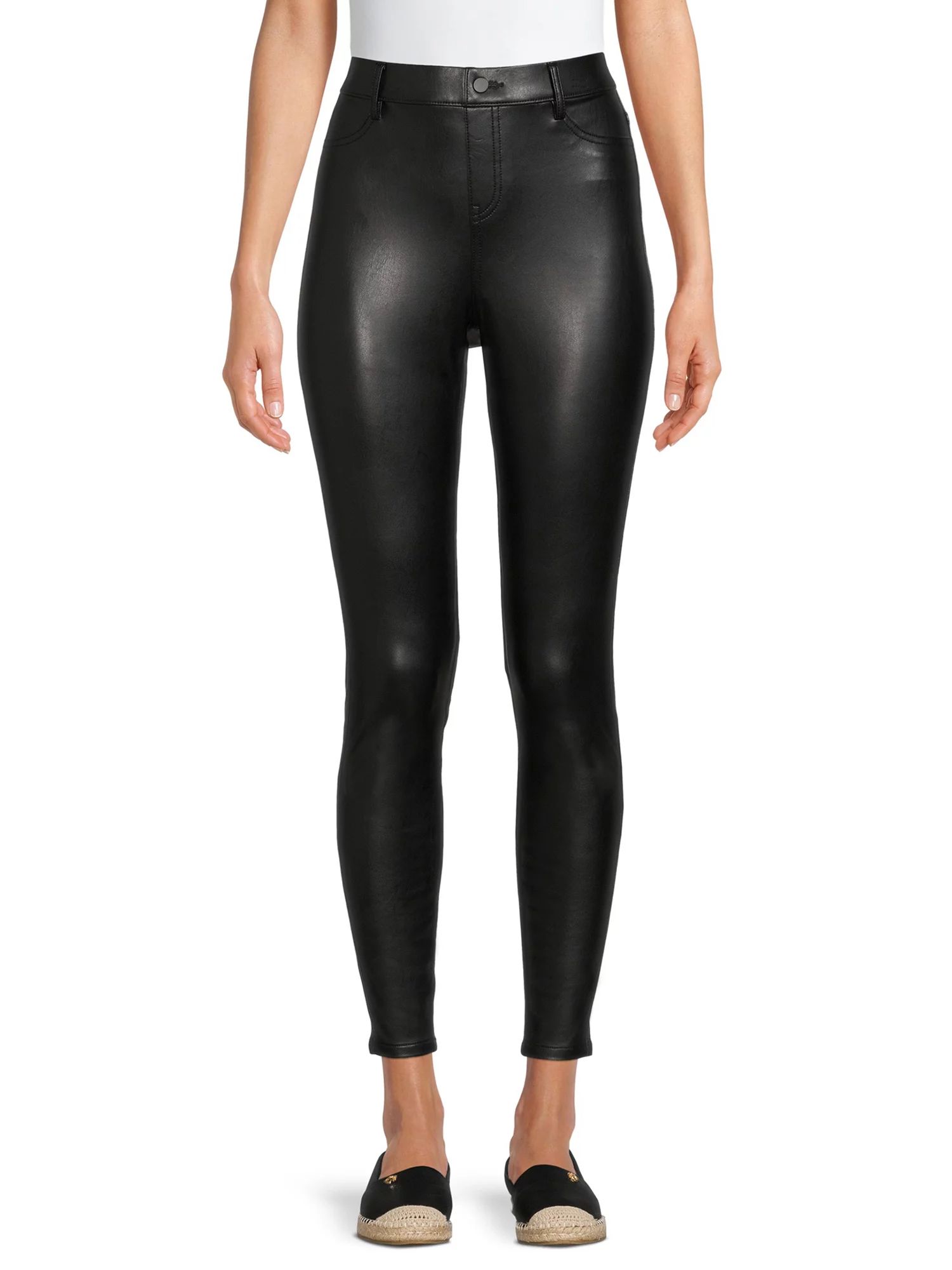 Time and Tru Women's Faux Leather Jegging | Walmart (US)