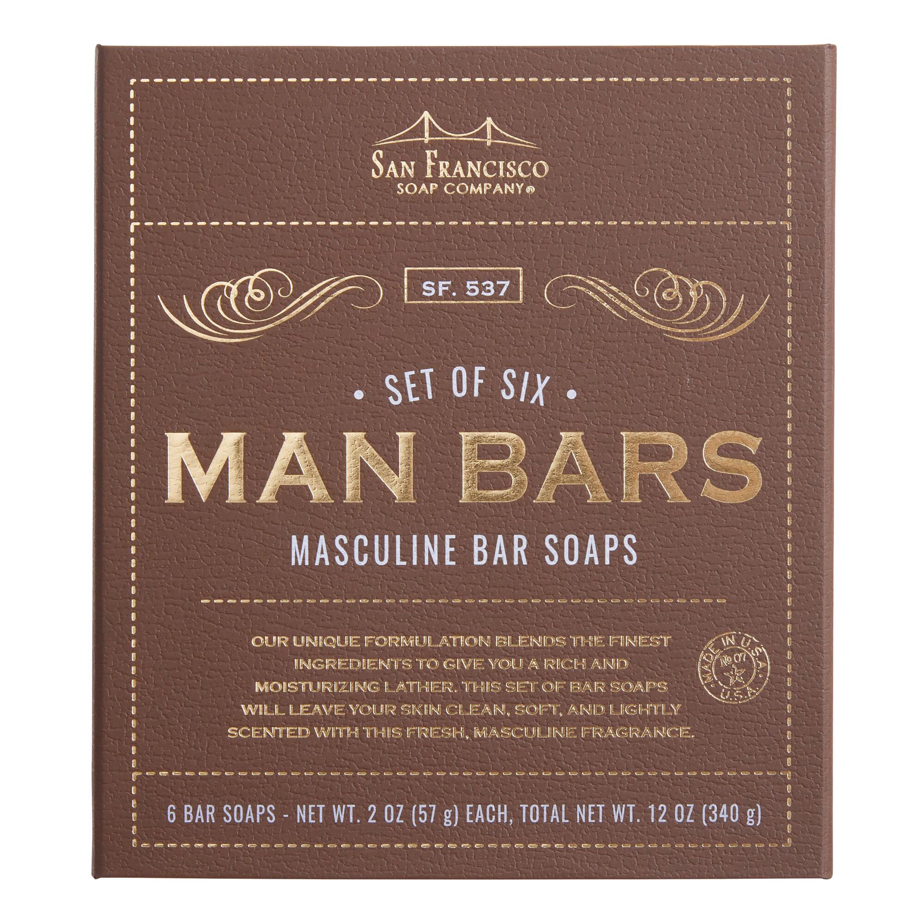 SF Soap Co. Man Bar Soap Gift Set 6 Pack | World Market