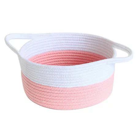 okwish Cotton Rope Storage Bucket Storage Basket Household Goods Cotton Woven Debris Basket Nordic I | Walmart (US)