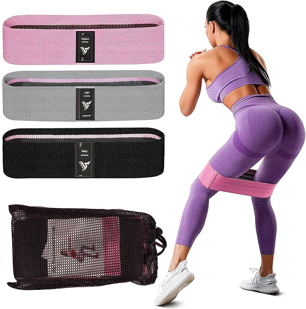 Spear Inc Upgraded Fabric Resistance Band | Hip Resistance Bands for Women Butt and Legs | Glute ... | Amazon (US)