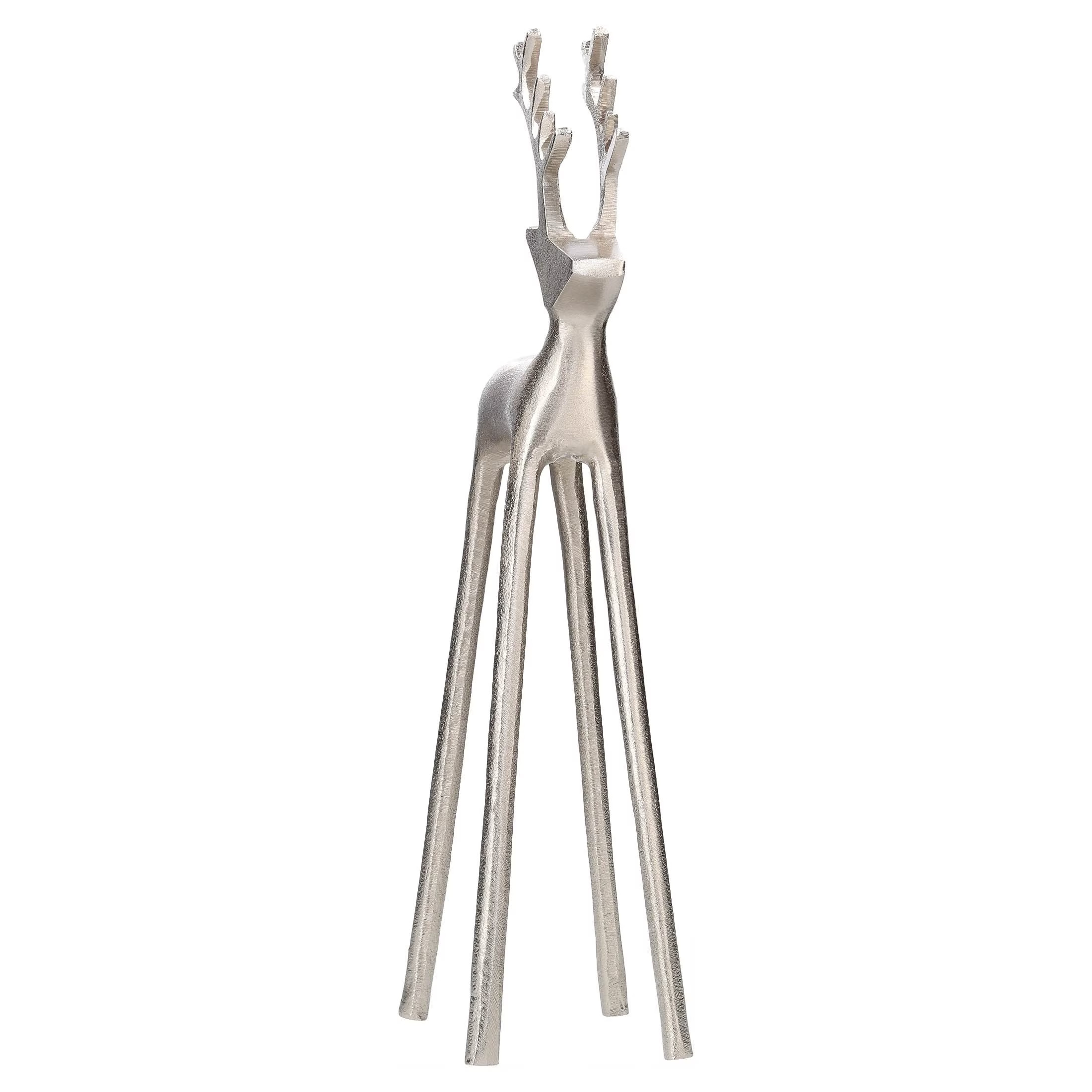 Metal Standing Deer Christmas Decoration, Pewter, 16", by Holiday Time | Walmart (US)