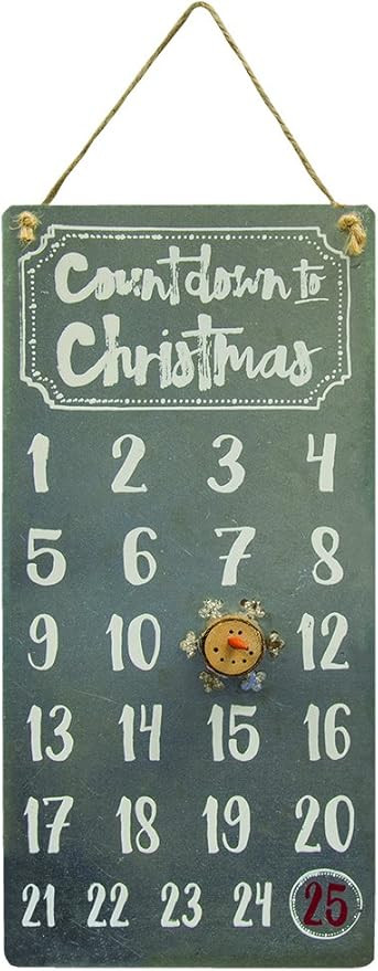 CWI Gifts 12" x 5.8" Christmas Countdown Calendar | Amazon (US)