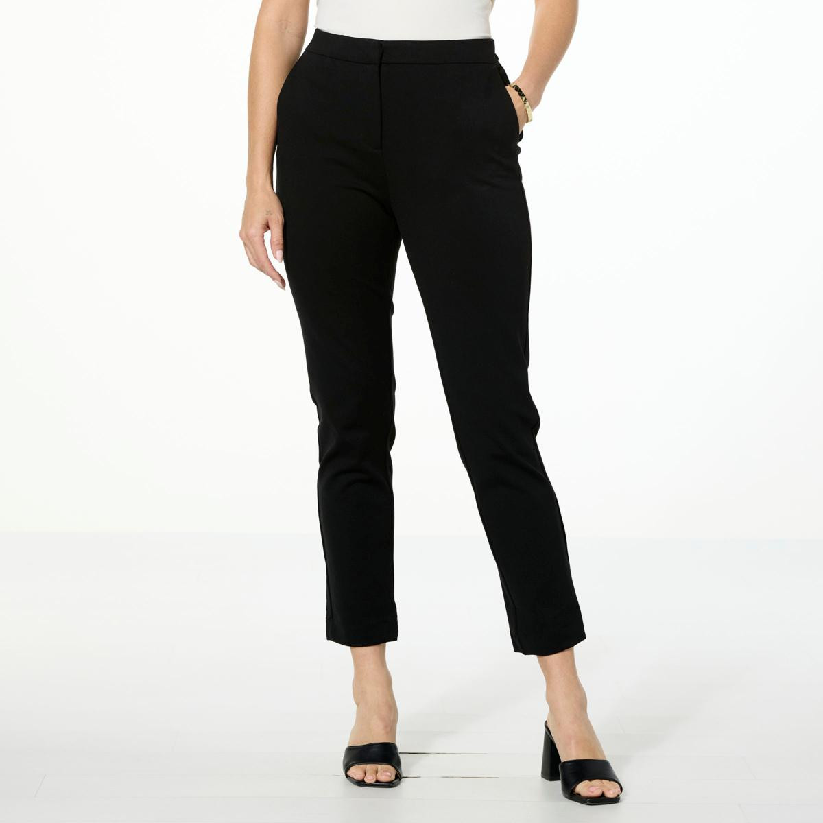 Jaclyn Smith Ponte Slim Ankle Trouser - 23518116 | HSN | HSN