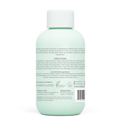 Soy Nail Polish Remover - Unscented - 4 oz | ella+mila