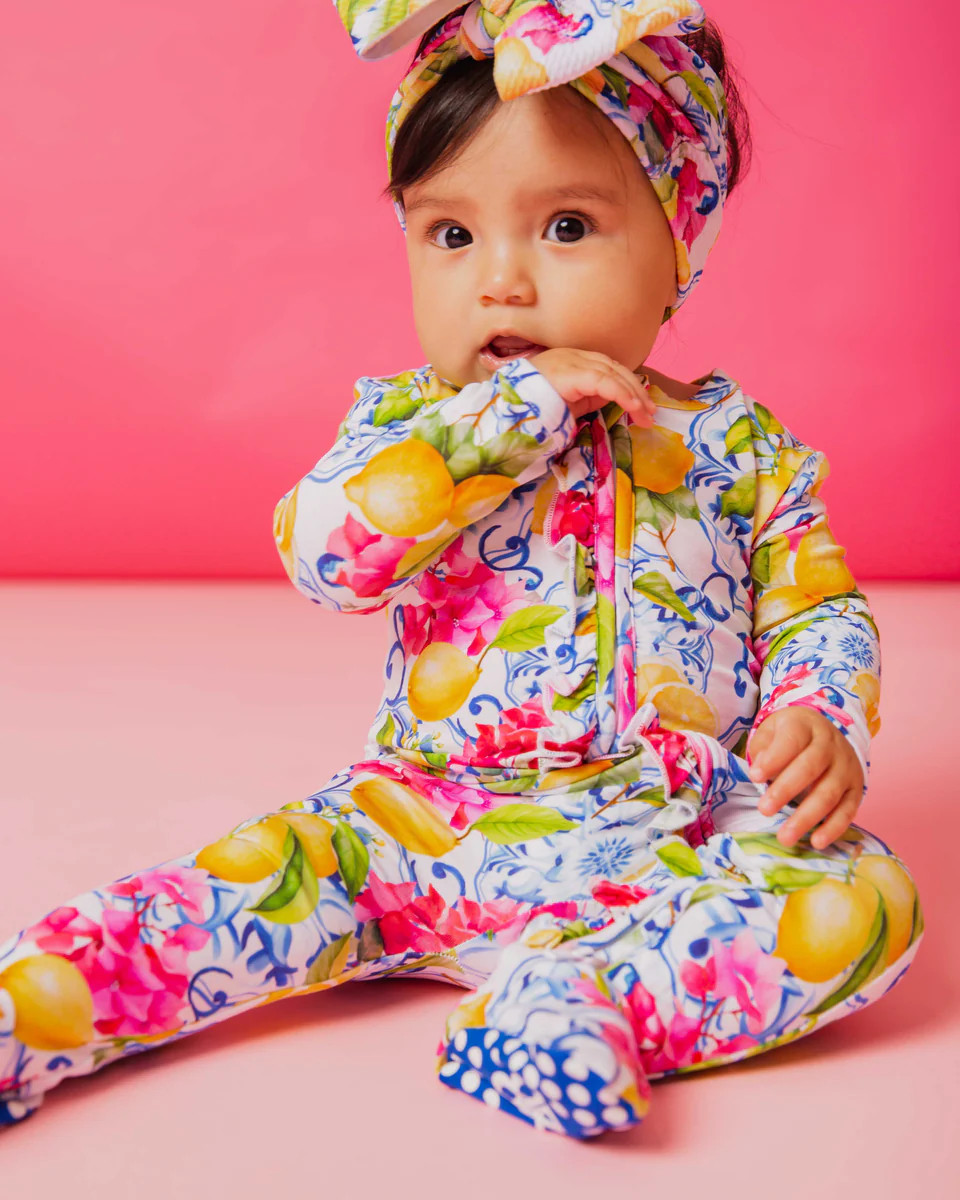 Carpe Lemon Ruffle Footie | Bums & Roses