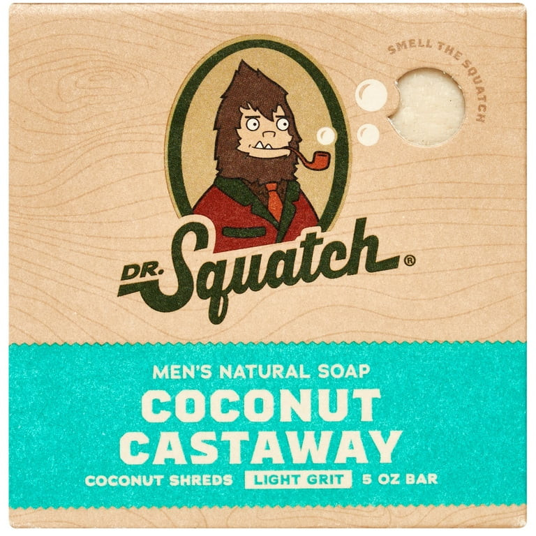 Dr. Squatch Men's Soap, Natural Bar Soap for Men, Coconut Castaway, 5 oz | Walmart (US)