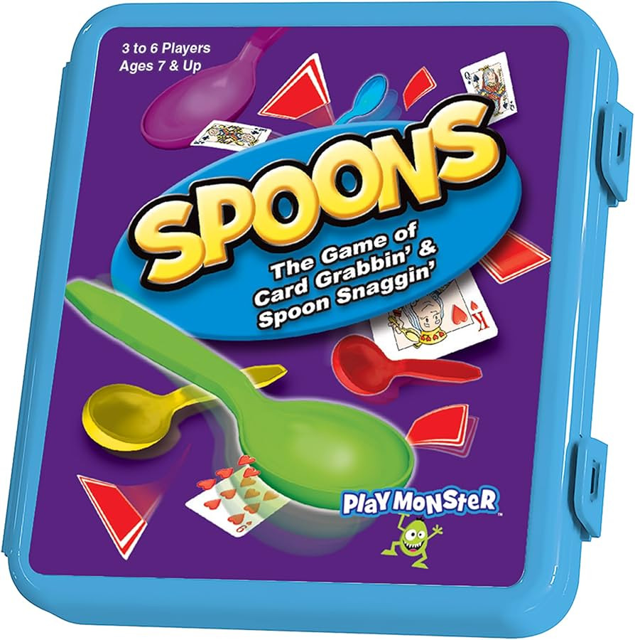 Spoons in a Case, Card Games for Kids - Spoons Game, Deck of Cards, Fun Family Games for Kids and... | Amazon (US)