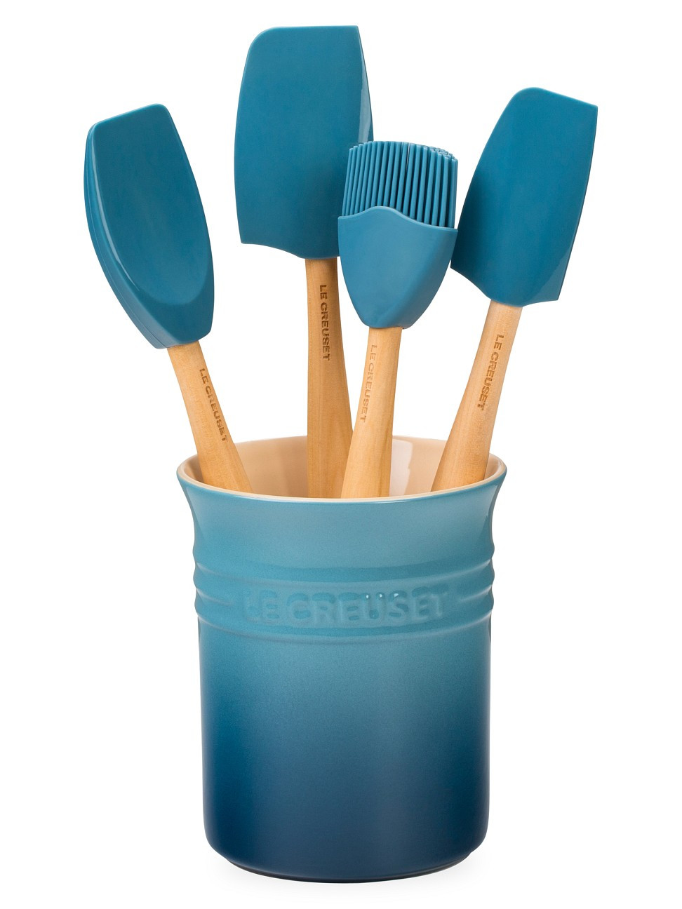 5-Piece Utensil & Stoneware Crock Set - Caribbean | Saks Fifth Avenue