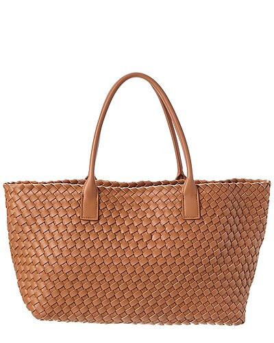 Large Hand-Woven Leather Tote | Gilt & Gilt City