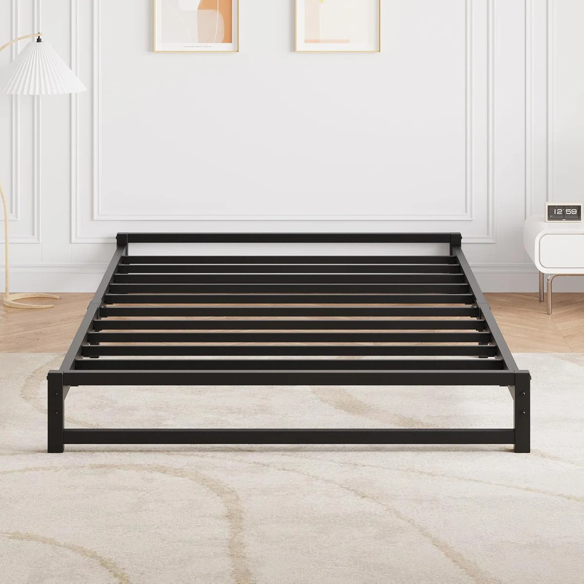 Flat Bed Frame , Sturdy Metal Platform with Box-Free Design, Easy No-Tool Assembly, Space-Saving ... | Wayfair North America