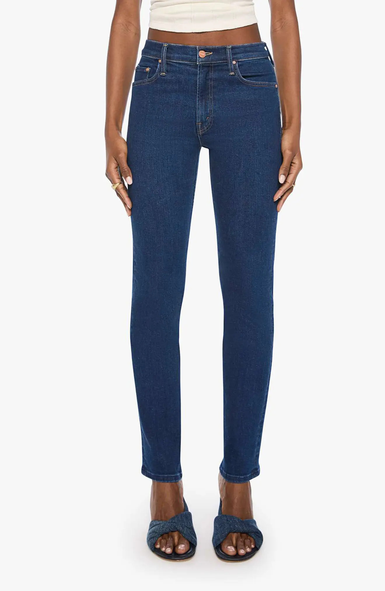 MOTHER The Rider Skimp Mid Rise Slim Straight Leg Jeans (Women) | Nordstrom | Nordstrom