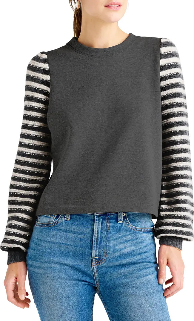 Splendid Tillie Sequin Sleeve Pullover | Nordstromrack | Nordstrom Rack