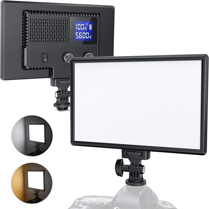 RALENO LED Video Light, Built-in Rechargeable Battery 3200K-5600K Bi-Color Brightness CRI95+ with... | Amazon (US)