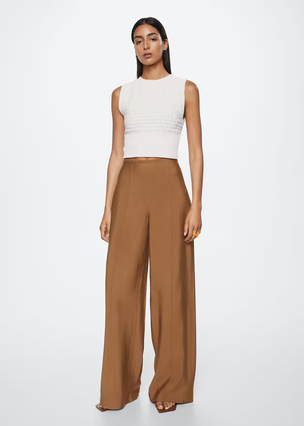 Pleat detal modal trousers | MANGO (US)