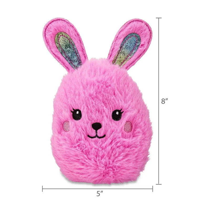 Easter Pink Round Bunny Plush, 8 in, by Way To Celebrate | Walmart (US)