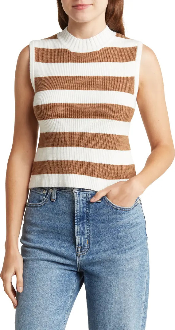 Striped Mock Neck Sweater Vest | Nordstrom Rack
