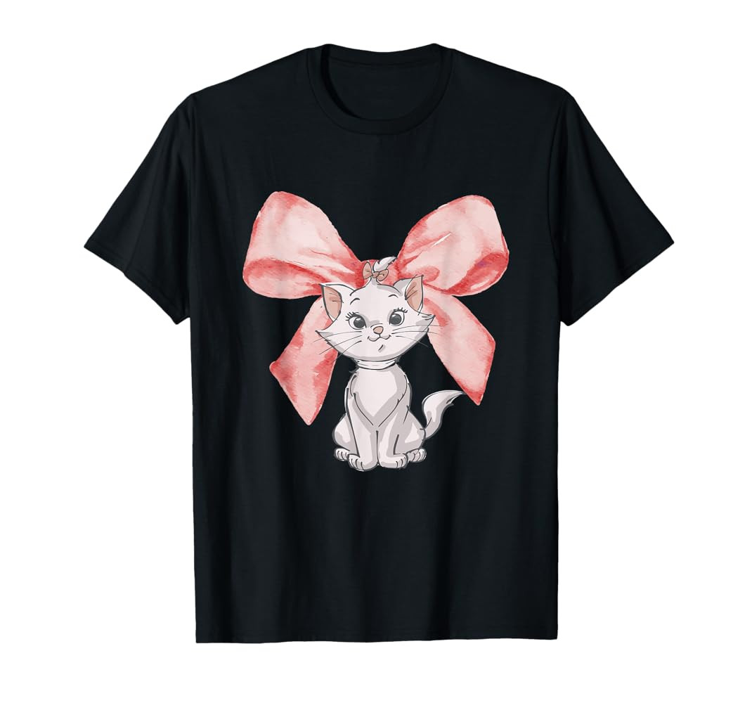 Disney The Aristocats Big Bow Marie Watercolor T-Shirt | Amazon (US)