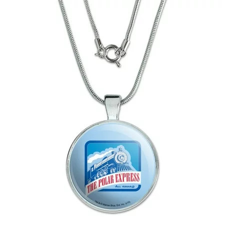 The Polar Express All Aboard 1 Pendant with Sterling Silver Plated Chain | Walmart (US)