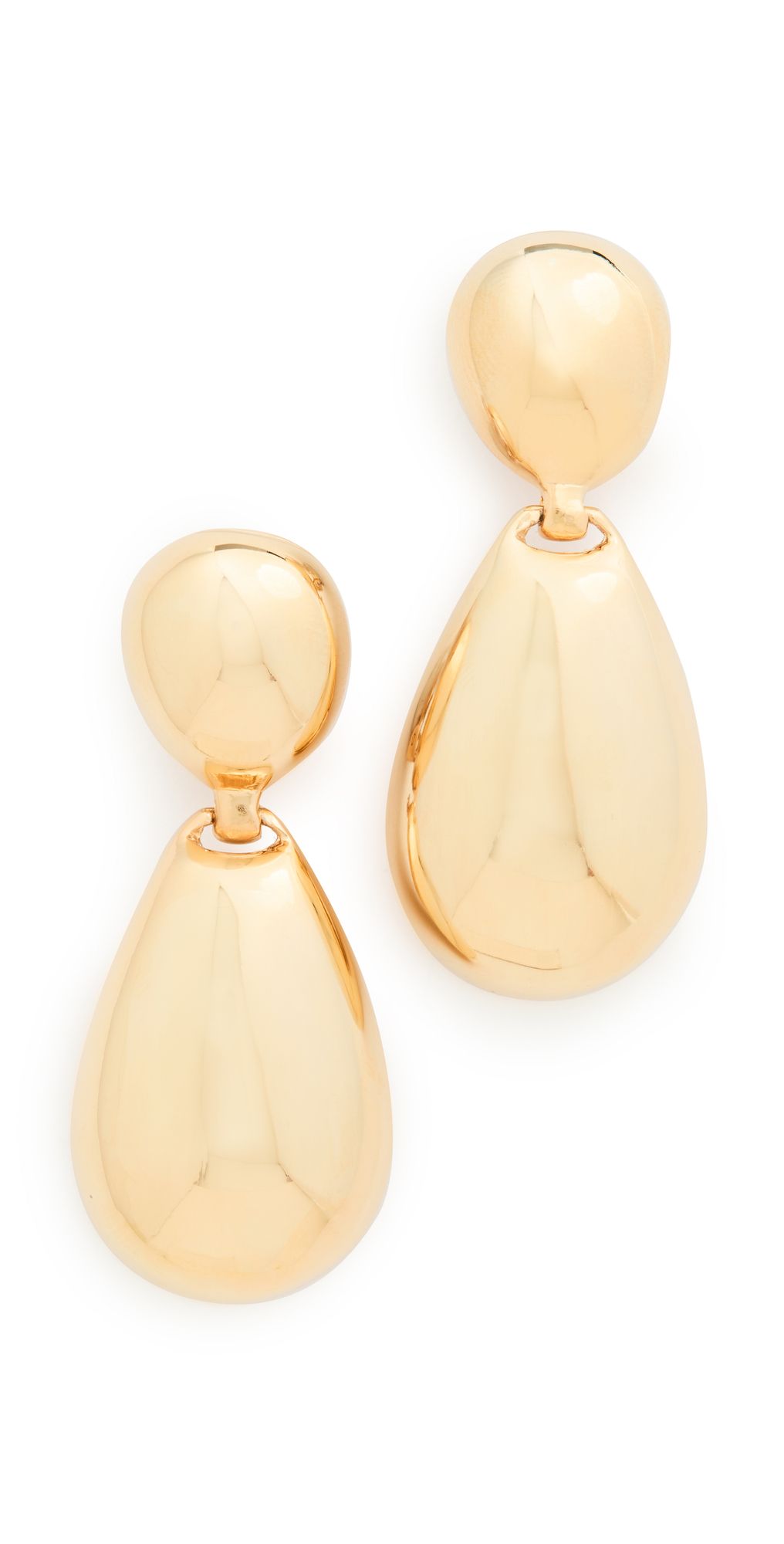Gold Oval Teardrop Earrings | Shopbop