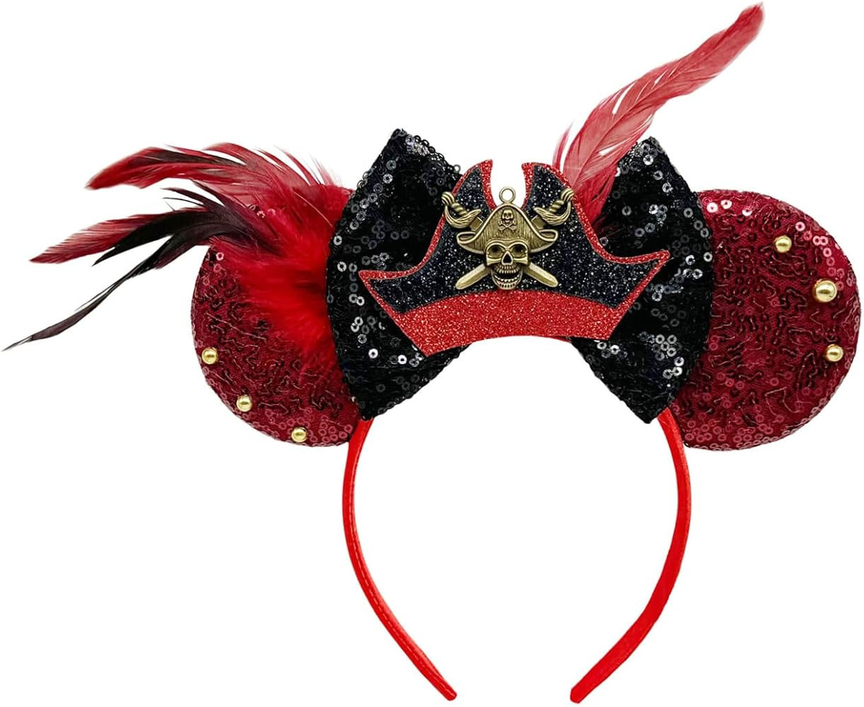 Mouse Ears Bow Headband With Accessories Decoration, for Cartoon Cosplay Costume Party | Amazon (US)