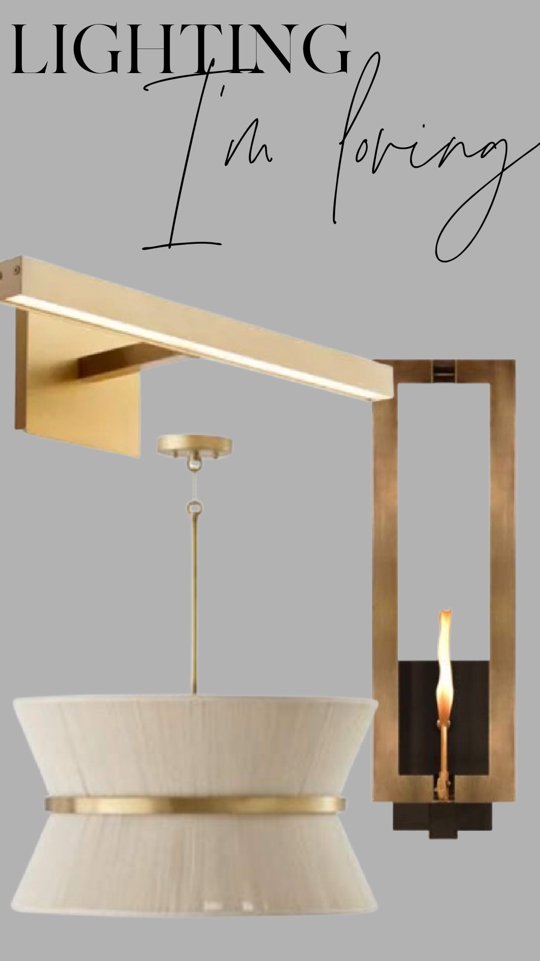 Lighting I’m loving right now.
Warm brass finishes, sculptural shapes, and soft glow details that instantly elevate a space. These are the kinds of pieces that make a room feel finished without overpowering it 🤍

#LTKHome