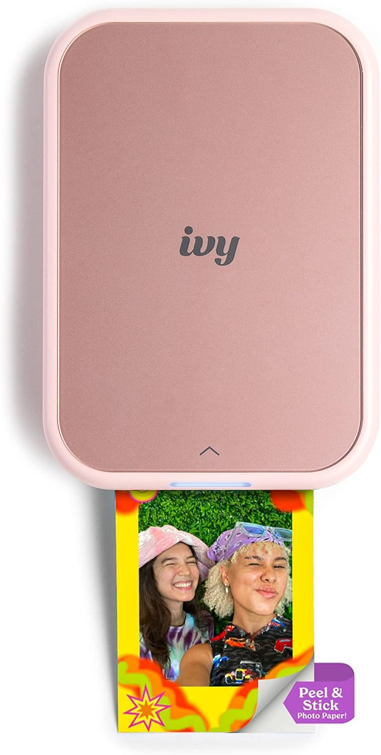 Canon Ivy 2 Mini Photo Printer, Print from Compatible iOS & Android Devices, Sticky-Back Prints, Blush Pink | Amazon (US)