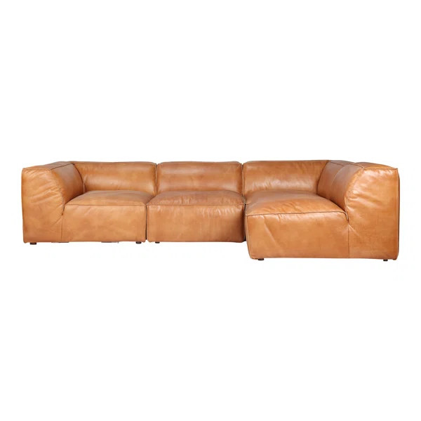 Ritchie 4 - Piece Leather Sectional | Wayfair North America