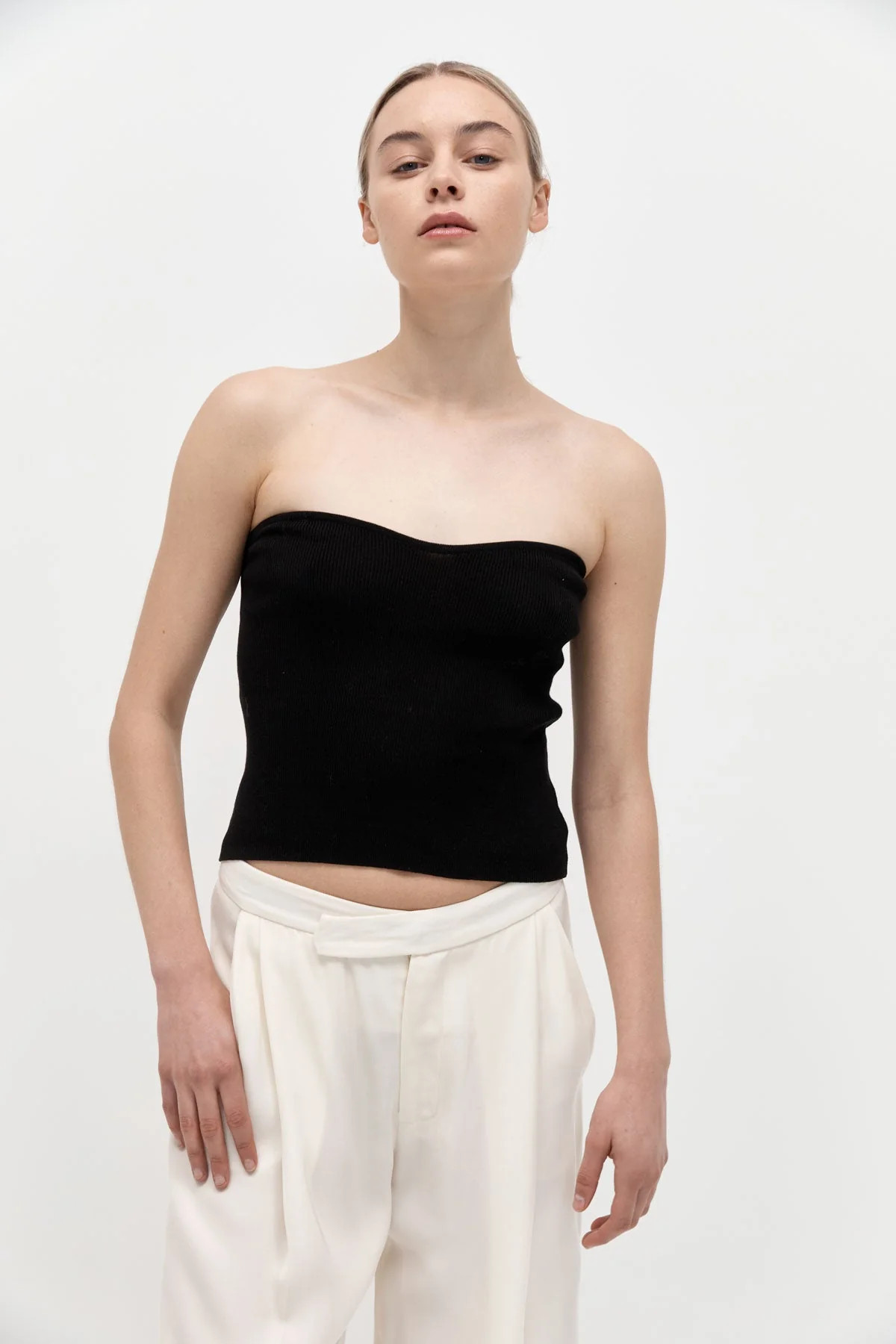 Curve Knit Top - Black | St. Agni
