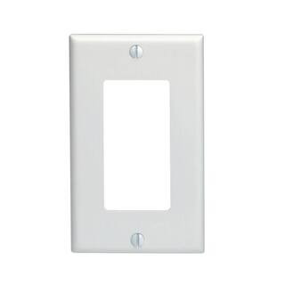 Leviton Decora 1-Gang Wall Plate, White R52-80401-00W - The Home Depot | The Home Depot