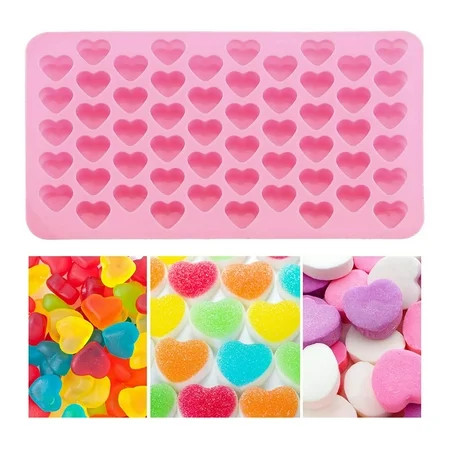 ROBOT-GXG Silicone Mold Heart Shaped - Heart Shaped Chocolate Mold - Silicone Mini Heart Mold 55-Cav | Walmart (US)