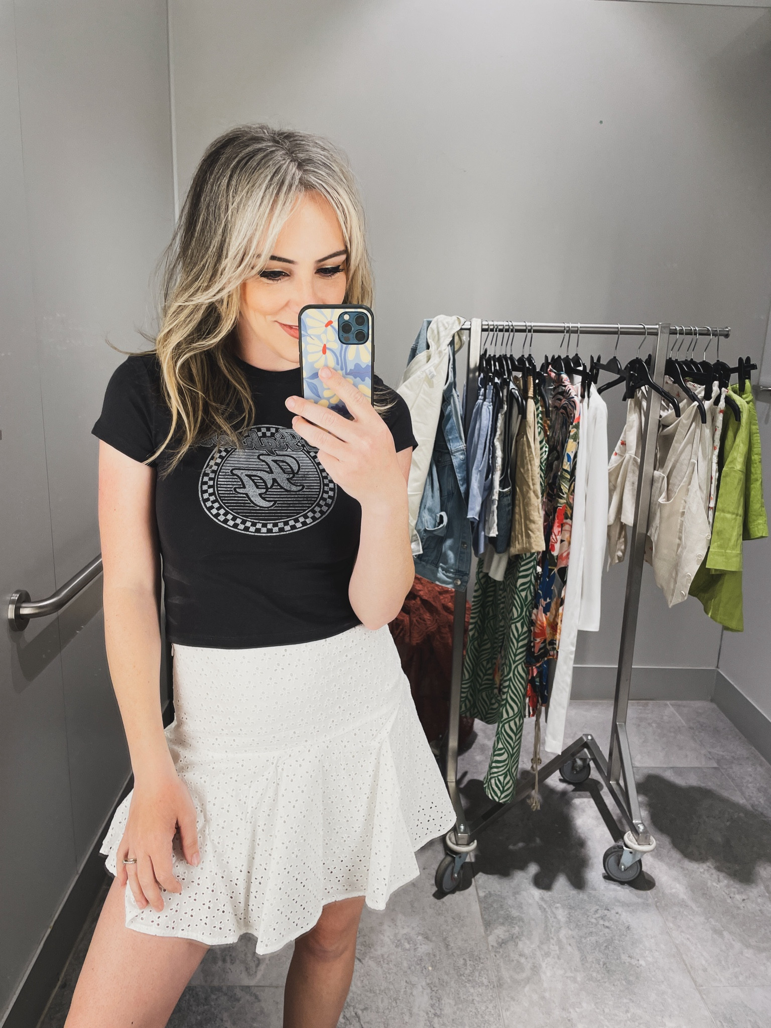 H&M, H&M new arrivals, H&M spring, spring, summer, band tee, tshirt, graphic tee, baby tee, babydoll tee, tshirt, mini tshirt, juniors tee, foo fighters, millennial, y2k style, fit and flare, eyelet skirt, 2000s style

#LTKstyletip #LTKfindsunder50 #LTKover40