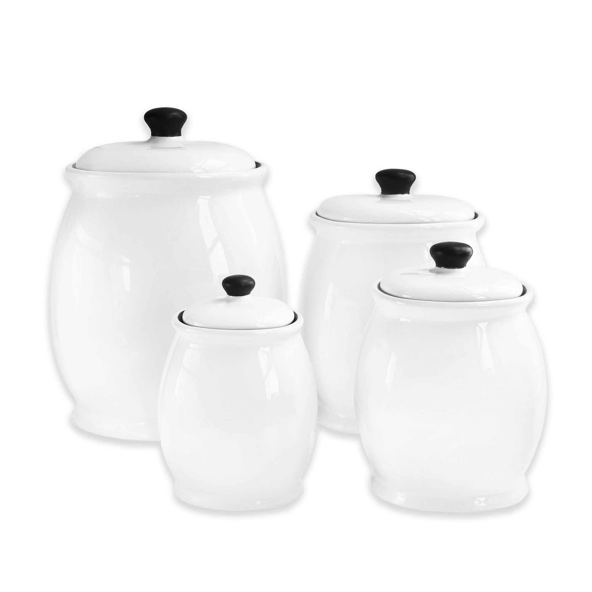 American Atelier 4-Piece Canister Set in White | Bed Bath & Beyond