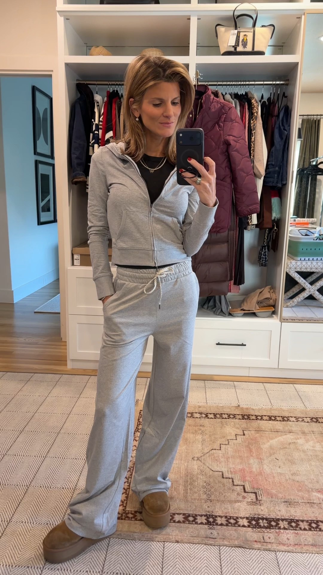 @vuori Halo Essential Widelegpant & Halo Mini full zip hoodie with Halo baby tee! Wearing XS in everything 