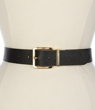 Lauren Ralph Lauren Square 1.25" Reversible Crosshatch Leather Belt | Dillard's | Dillard's