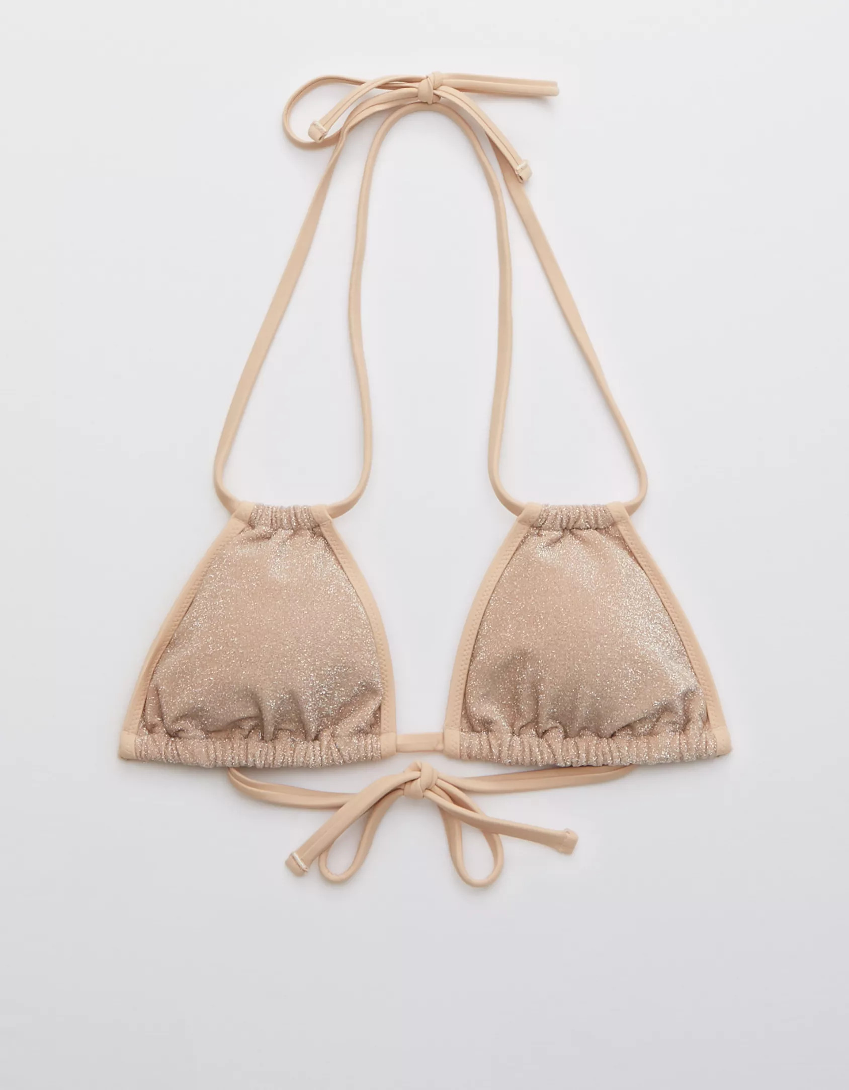 Aerie Shine Double String Triangle Bikini Top | American Eagle Outfitters (US & CA)