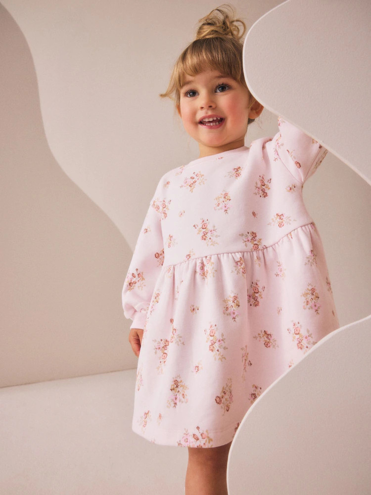 Cream Floral Sweat Dress (3mths-7yrs) | Next US