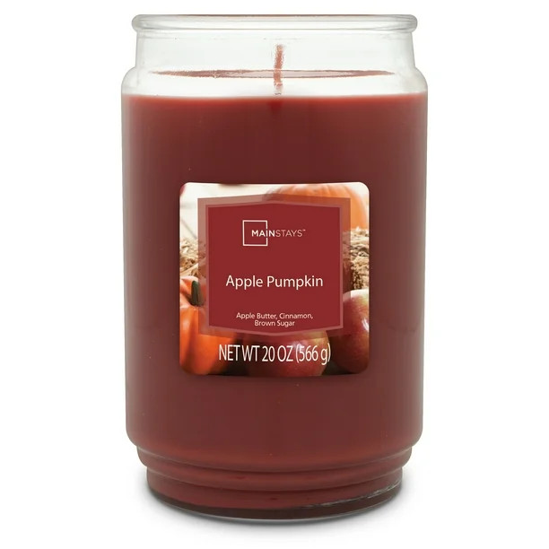 Mainstays Apple Pumpkin Single Wick Candle, 20 Oz | Walmart (US)
