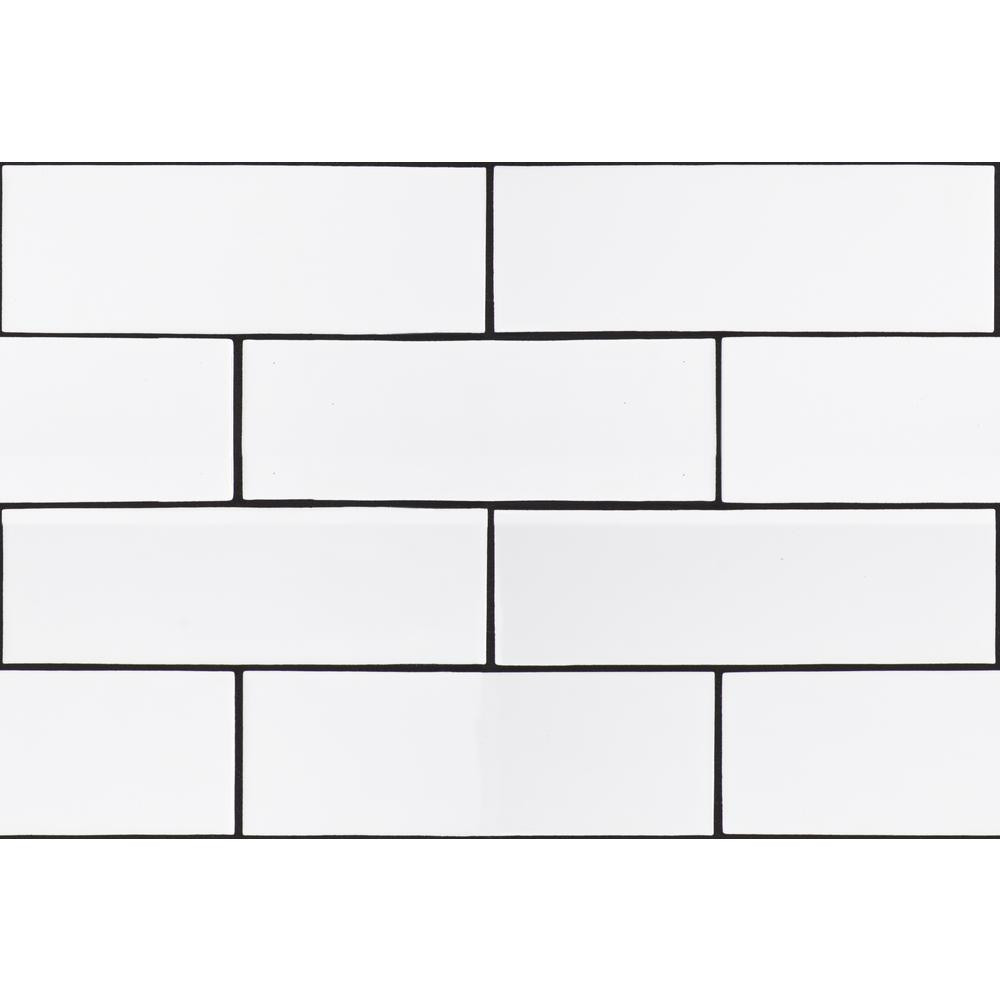 MSI City Bianco 4 in. x 12 in. Glossy Wall Ceramic Tile (9.99 sq. ft./case)-NHDCITBIA4x12 - The H... | The Home Depot