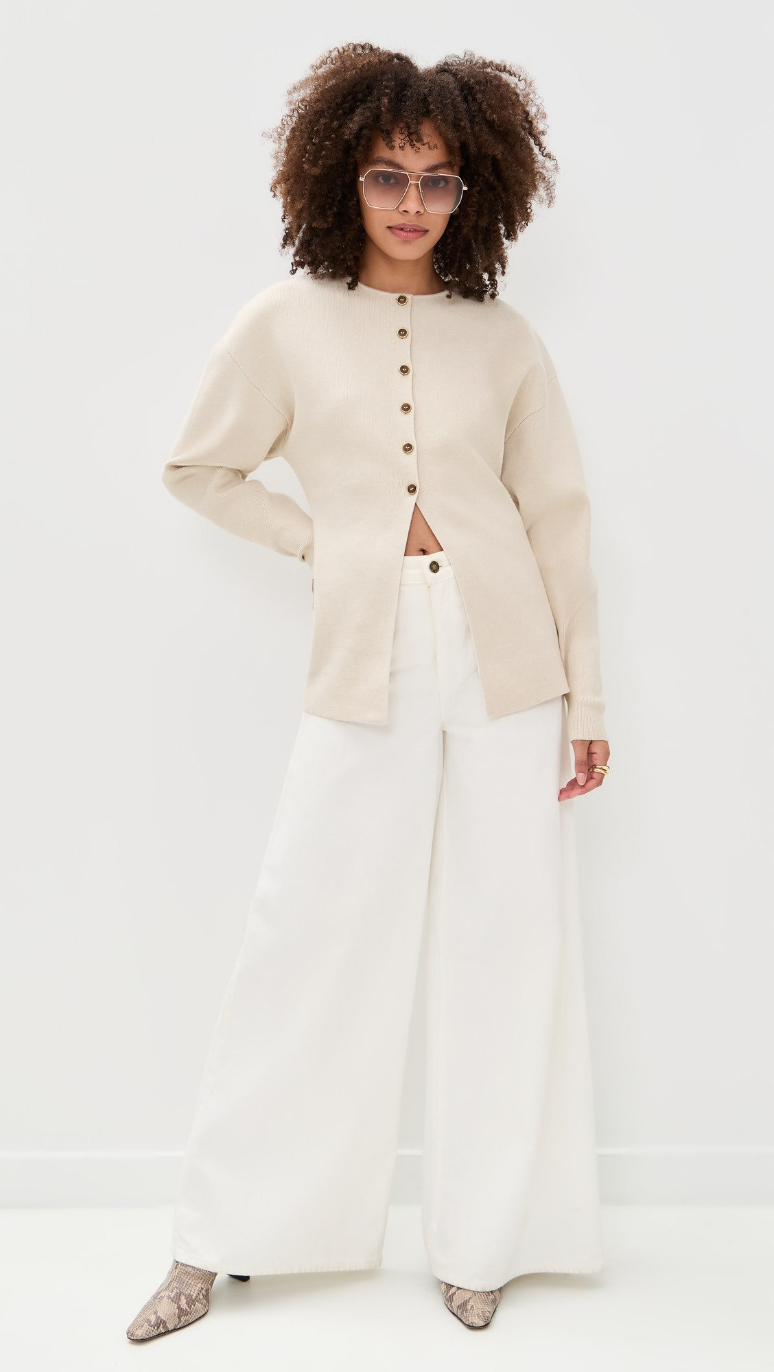 Exaggerated Sleeve Cardigan Sweater | Shopbop