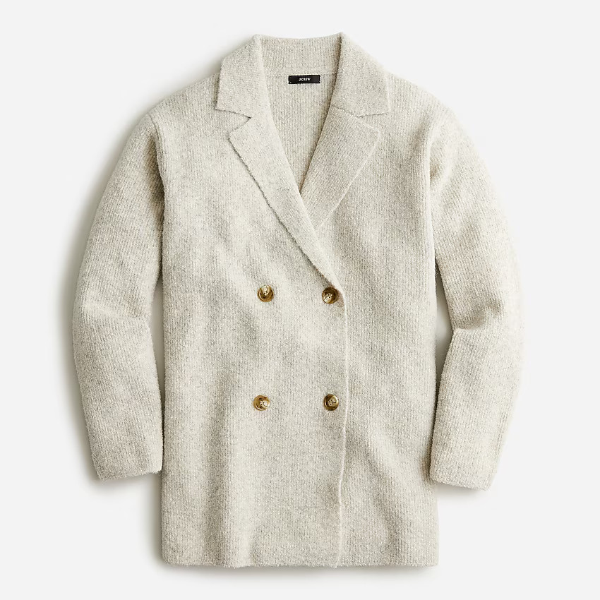 Wool-bouclé double-breasted sweater-blazer | J. Crew US