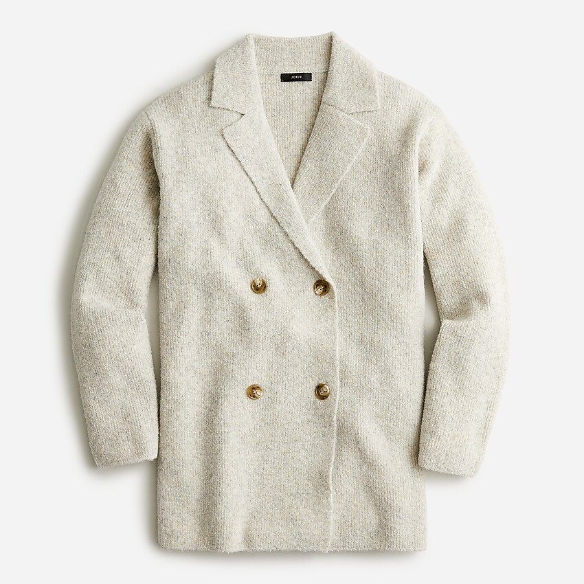 Wool-bouclé double-breasted sweater-blazer | J.Crew US