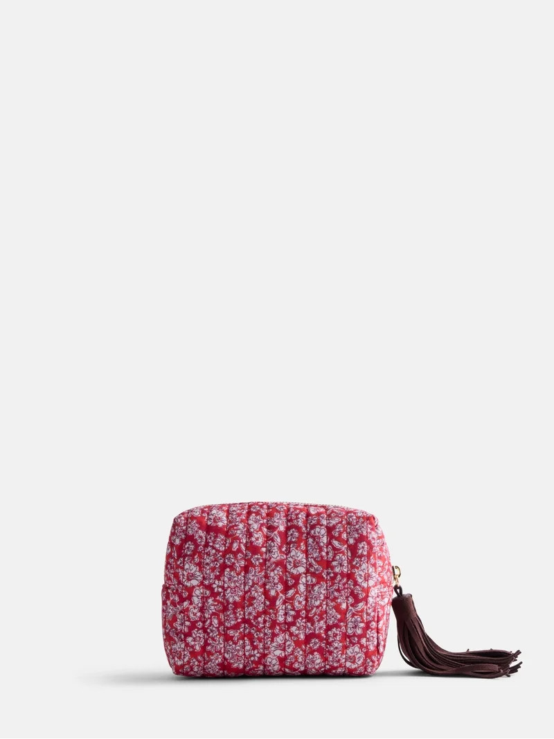 Scenario Women's Zip Pouch with Fringe Tassel, Red Print | Walmart (US)