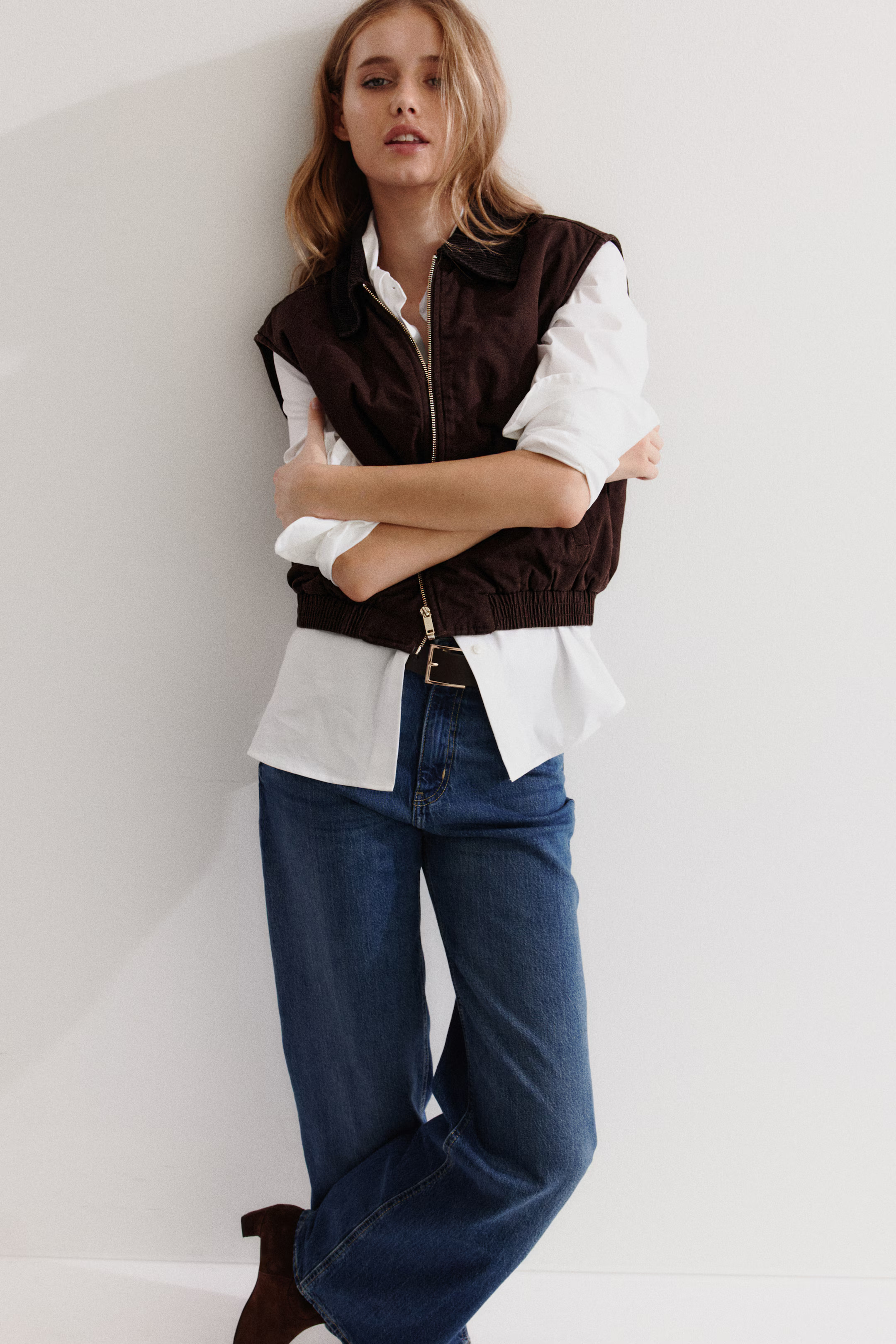 Vest with Corduroy Collar | H&M (US + CA)