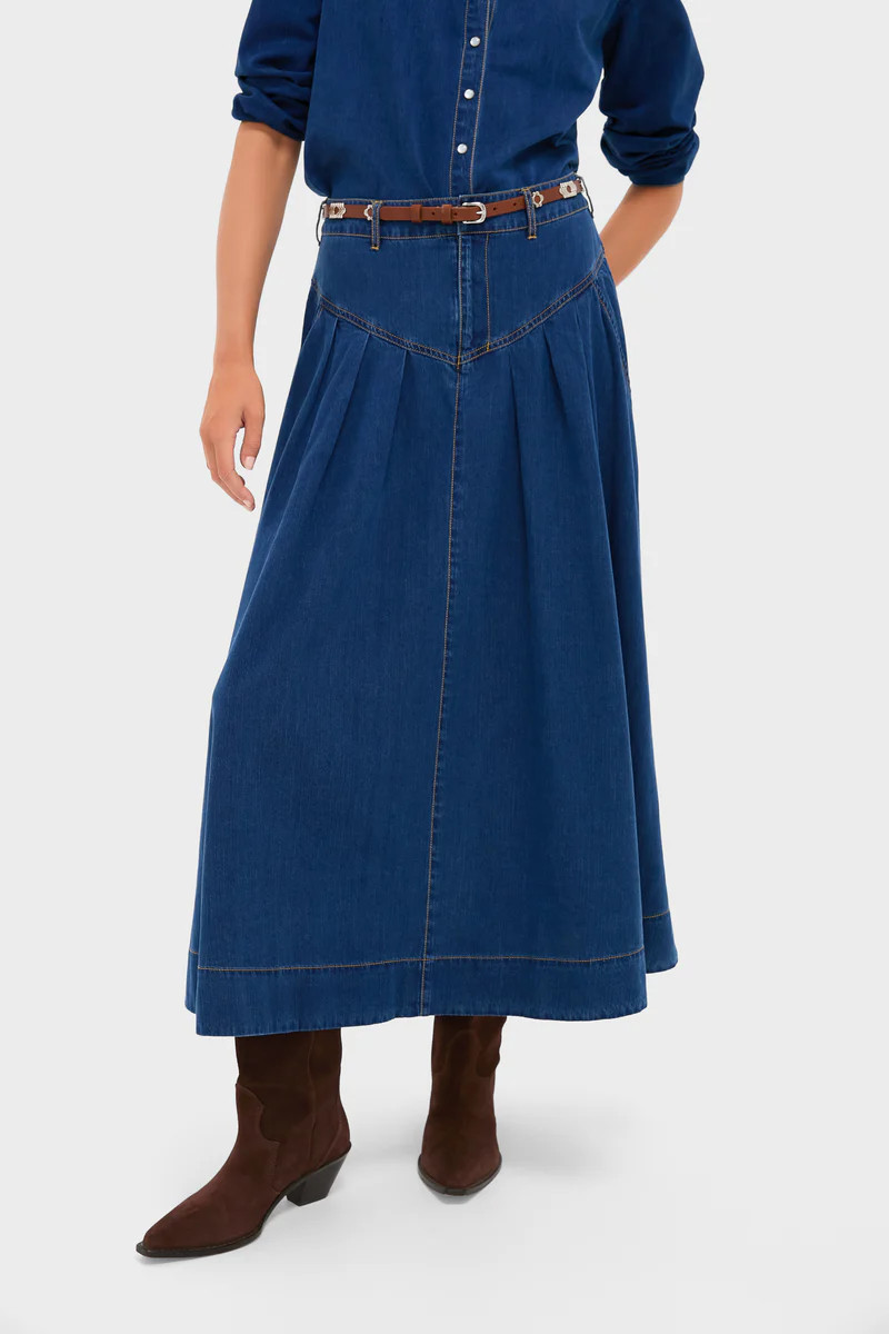 Denim Blue Rhodes Maxi Skirt | Tuckernuck (US)