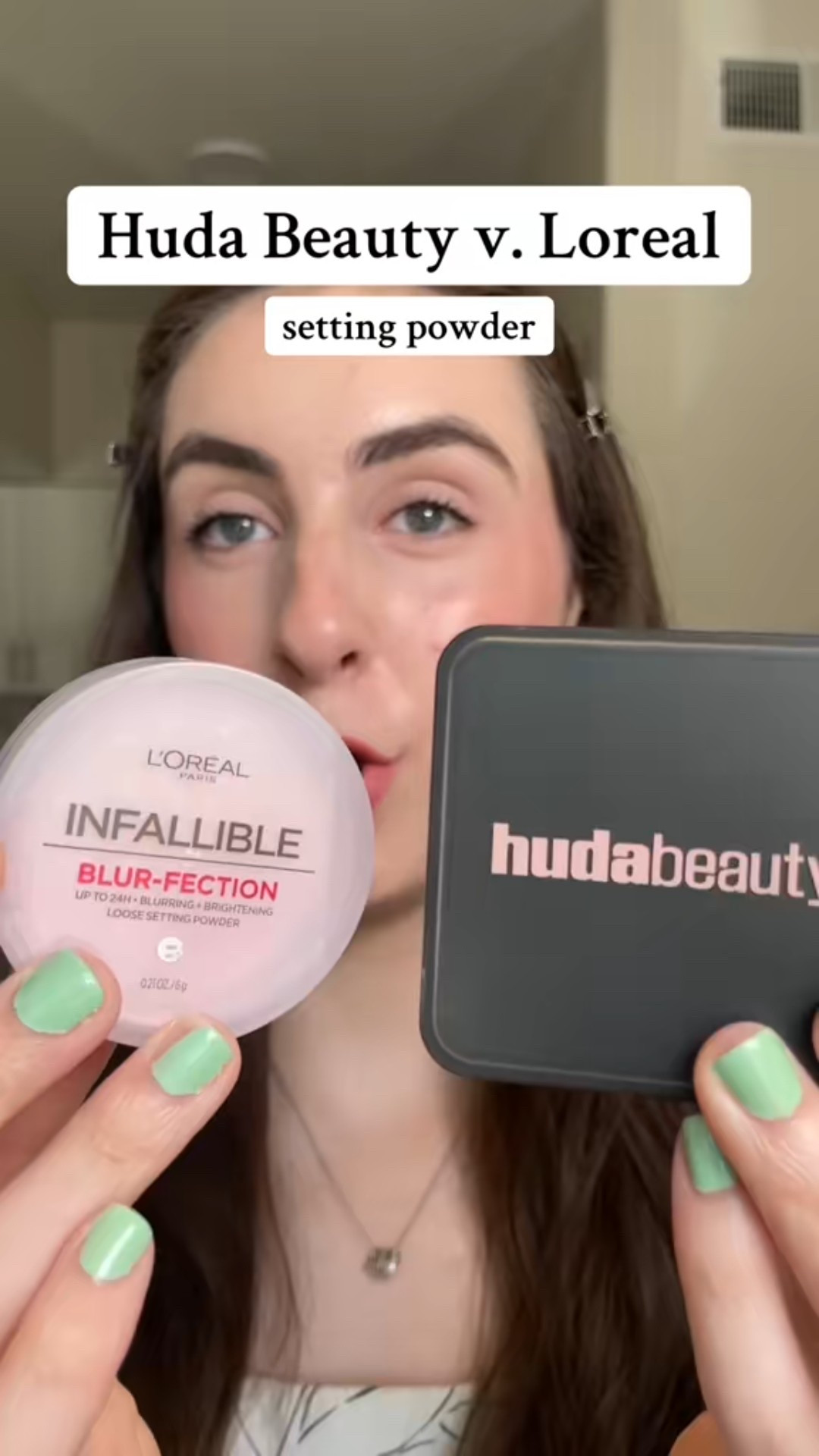 Huda beauty easy bake vs Loreal blur-fection setting powder

#LTKBeauty