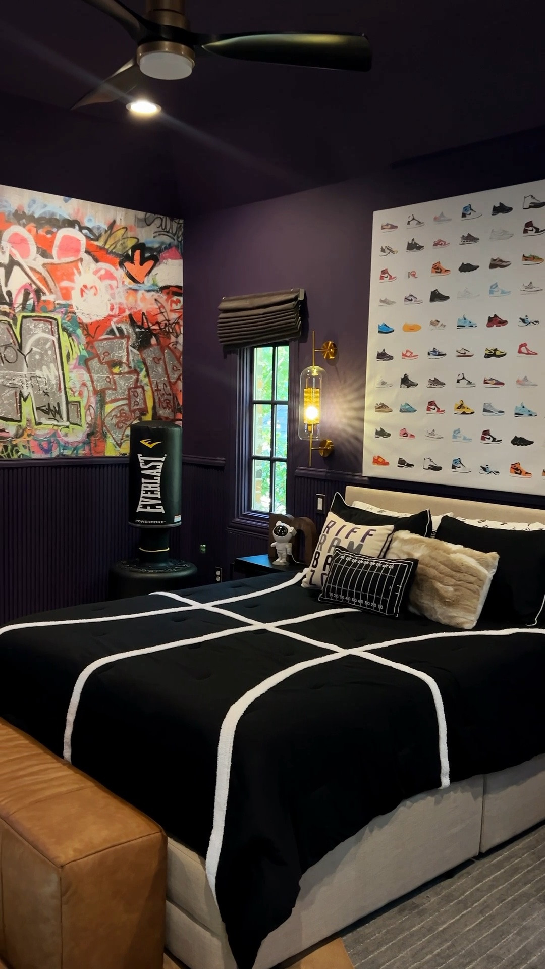 Boys bold sports bedroom design! Sneaker bedroom with all the teen boy decor .

#LTKHome