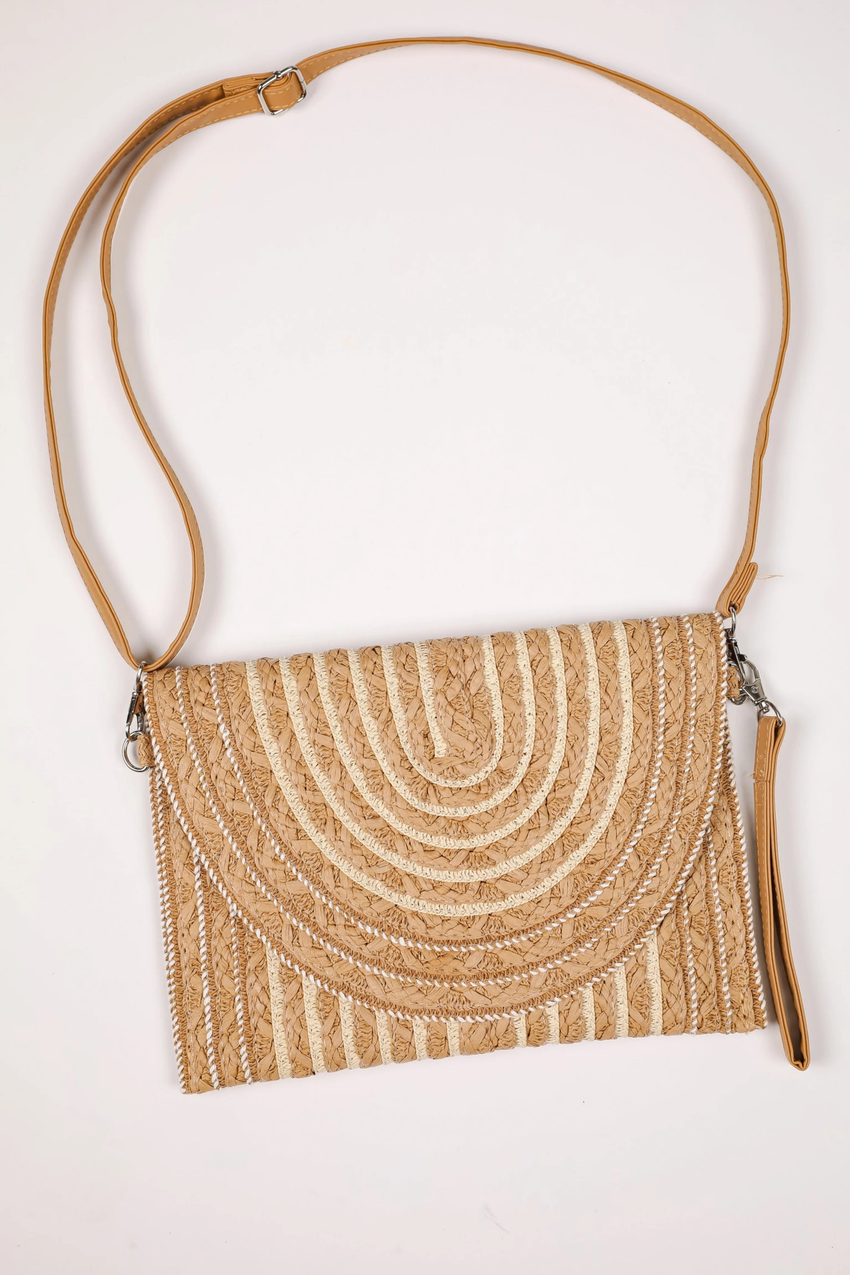 Trendy Tan Straw Clutch | Women's Purses | ShopDressUp | Dress Up