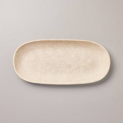 8"x19" Artisan Handcrafted Decorative Oval Tray Cream - Hearth & Hand™ with Magnolia | Target