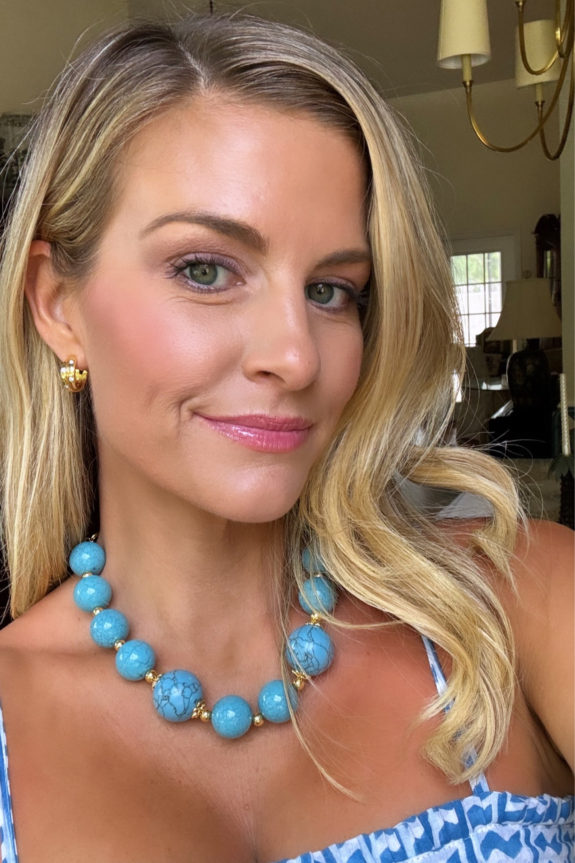 Turquoise bauble necklace 

#LTKSeasonal #LTKGala #LTKparties
