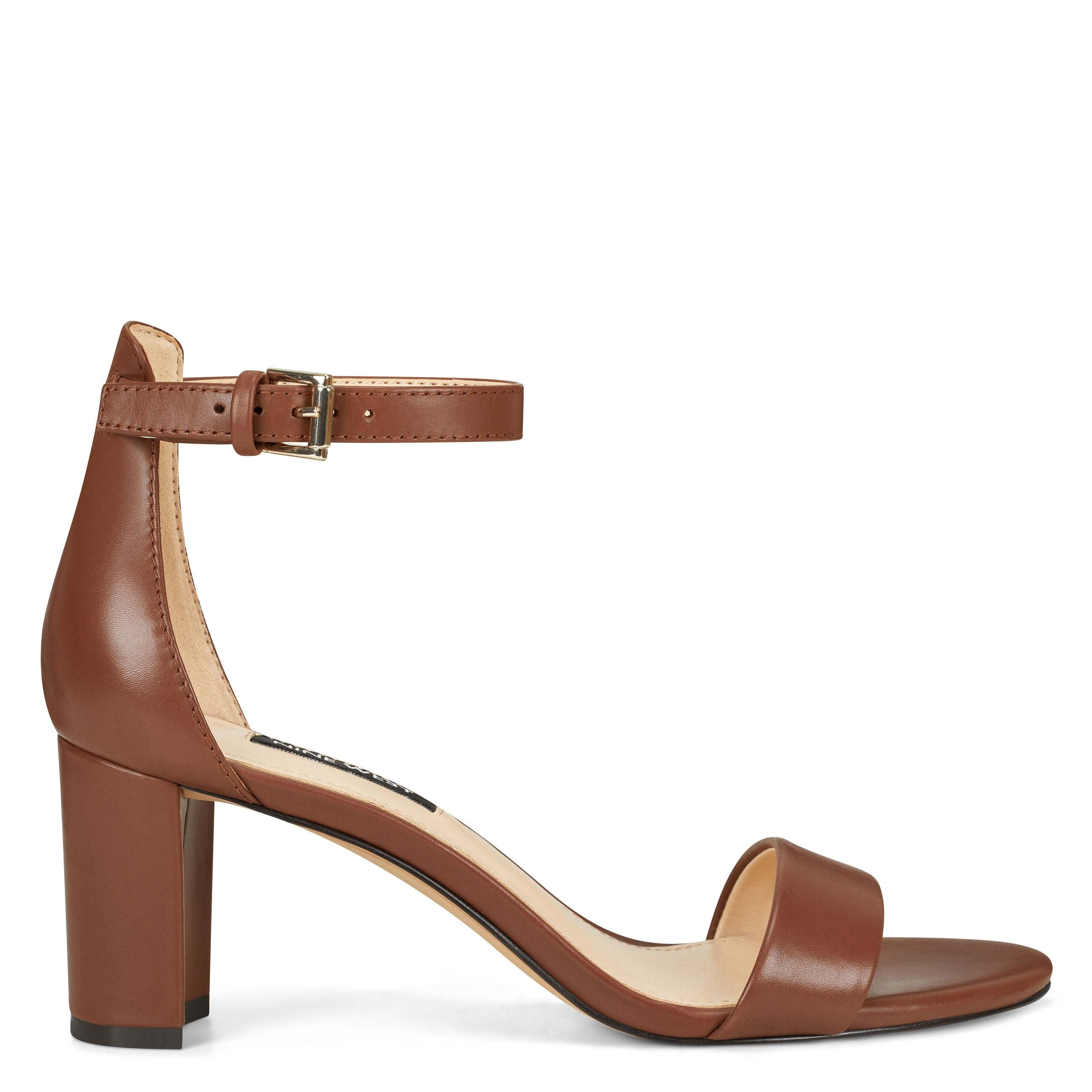 Pruce Ankle Strap Block Heel Sandals | Nine West (US)